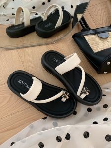 Dép Xỏ Ngón Đế Bằng PVC Mùa Hè Cho Nữ Dây Thắt Nơ Đế Mềm Thoải Mái Chống Thấm Nước Dùng Trong Nhà Và Ngoài Trời