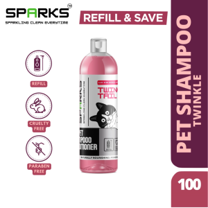 Sparks TWINKLE TAIL Aloe-Infused Pet Shampoo & Conditioner - Antibacterial & Nourishing Spa Formula