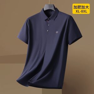 Áo Thun Nam Tay Ngắn Mùa Hè Cao Cấp Cổ Polo Mỏng Liền Mạch Cỡ Lớn Tay Lửng Thường Ngày Thời Trang Công Sở Thường Ngày