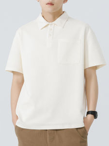 Áo Thun Polo Nam Tay Ngắn Mùa Xuân Hè Mới in Chữ Lụa Cotton Cổ Polo Nam Thời Trang Đa Năng Tay Ngắn Chất Liệu Cotton Polyester Polyester