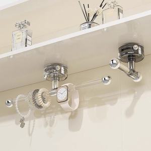 Acrylic Hair Ties Hook No Drilling Bathroom Sink Drain Bag Hair Bands Decorative Accessories Washing Face Rubber Band Drainage