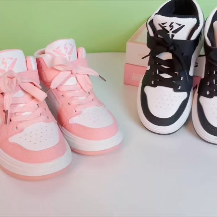 Fashion shoes for kids high top sneakers for kids girl rubber casual
