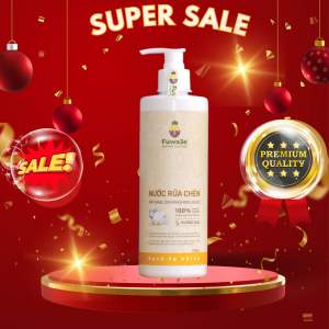 Nước rửa chén sinh học Fuwa3E chai 500ml nước rửa chén hữu cơ an toàn cho da nhạy cảm da tay em bé an toàn khi rửa bình sữa dụng cụ ăn cho bé