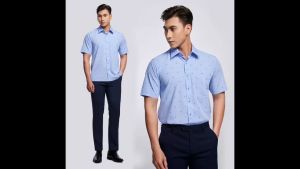 Áo Sơ Mi Bamboo Ngắn Tay 399 Dáng Suông - Vạt Ngang Họa Tiết Vĩnh Tiến - Nhiều Màu