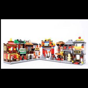 Mini City Street View Sets Building Blocks China Ancient Street Building Brick Shop Educational Toys Childrens Gift