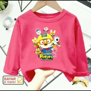 Kaos Atasan Anak Usia 1-12 Tahun Pororo & Friends Lengan Panjang