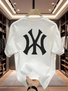 Summer New 100% Pure Cotton Short Sleeve Mens T-shirt Loose Fit Versatile Half Sleeve Trendy American Brand Couples Top