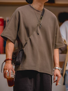 Maden ชุดทำงานเสื้อยืดผ้าฝ้ายแท้สไตล์อเมริกันแนววินเทจใส่ด้านในทรงหลวมแขนสั้นไม่ต้องรีดเสื้อยืดผู้ชายใส่ช่วงฤดูร้อน