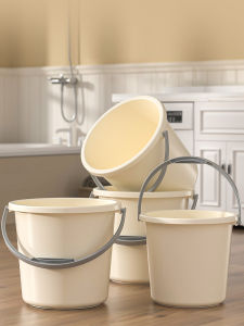 Thickened PP Plastic Handheld Water Bucket Large round Bucket for Laundry Bath Foot Soak Student Dormitory Home Use