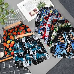 Childrens Cotton Silk Beach Shorts Summer Thin Casual Pants Artificial Cotton Three-quarter Length Trousers for Boys And Girls