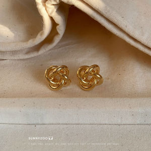 SUNNYZOO Twisted Knot Metal Ear Cuff Simple Design Versatile Hollow out Fashion Jewelry Ear Accessories for Women