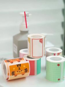 NiiMBOT B21 B1 Round Sticker Label Transparent White Adhesive Waterproof Thermal Paper For B31 B3S Mini Portable Label Maker