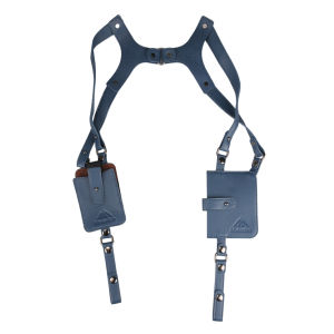 PU Leather Double Shoulder Bag Anti-Theft Hidden Underarm Strap Wallet Phone Holster Leisure Pouch for Sport Vest Outdoor Travel