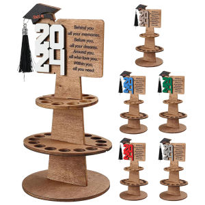 Wooden Graduation Gift Money Holder with 25 Holes Graduation Hat Decor Money Holder DIY Graduation Party Supplies
