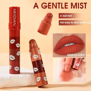4 in 1 Mini Combination Lipstick Set Velvet Matte Lip Crayon Pen Waterproof Long Lasting Smudge Proof Lip Tint Makeup Kit for Women Daily Use