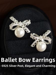 YICAN | French Hollow Bow Pearl Ear Clip Ear Accessory