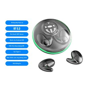 kebidumei | Tai Nghe Ngủ KEBIDUMEI Bluetooth 5.3 Tai Nghe Không Dây Trong Tai HiFi Stereo Giảm Tiếng Ồn Tai Nghe Chơi Game TWS Có Màn Hình Hiển Thị Pin LED