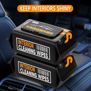 1Pc Car Interior Cleaning Wipes Dashboard Seat Leather Console Carpet  Decontamination Disposable Cleaning Tool Car Cleaning