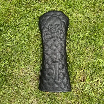Vỏ Bọc Gậy Golf Họa Tiết Đầu Lâu Chống Bụi PU Mềm Mại Và Bền Bỉ Cho Xe Lai Driver Lane Vỏ Bọc Gậy Golf