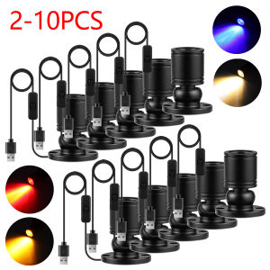 10/8/6/4/2pcs LED Cabinet Spotlight DC 5V 1W USB Powered Ceiling Lights With SwitchCounter Showcase Jewelry Shelf Display Lamp