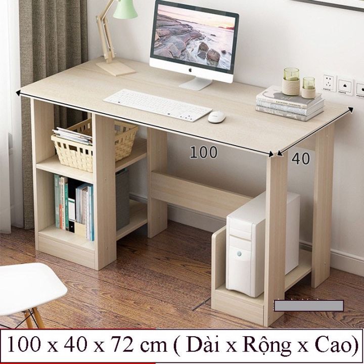 [MỚI] BÀN LÀM VIỆC - BÀN HỌC GỖ MDF CÓ NGĂN ĐỂ CÂY MÁY TÍNH VÀ NGĂN ĐỂ ...