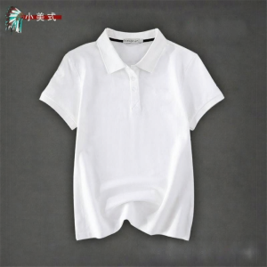 Cotton Polo T-Shirt Women Large Size Work Uniform