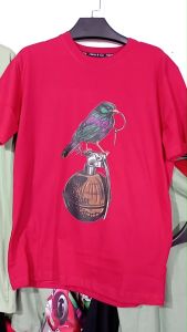 Kaos Pria Premium 3 Dimensi Tshirt 0blong Animasi Bird Granat Katun 24s 100% H0105 By Hans & co