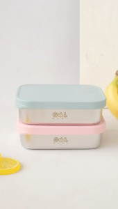 GOL Baby Premium Stainless  Kotak Tempat Makan untuk Anak dan Dewasa Anti Tumpah Korean Lunch Box Container Kotak Wadah Bekal Makan Makanan Anak Sekat Flexibox 700 ML