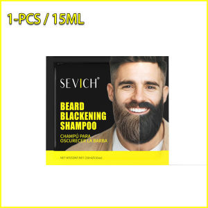 Sevich | Instant Hair Dye Black Beard Shampoo Beard Paint Men Beard Coloring Dye Natural Temporary Black Moustache Shampoo Dropship