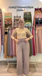 Promo Celana Kulot Crinkle Airflow Premium Jumbo Fs1 Bb 40-80 Kg Tali Serut Celana Terlaris