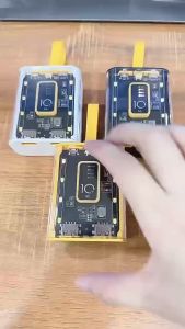 【Ready Stock】 Power Bank Transparent Cover 20000mAh Power Bank with 3 Lines Dual USB Full Capacity LED Digital Display