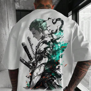 One Pieceอะนิเมะญี่ปุ่นชายเสื้อยืดฤดูร้อนY2K Harajukuแนวโน้มผู้หญิงขนาดใหญ่แขนสั้นTee Casual Cotton Tops Streetwear