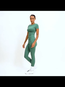 Size M-XL Womens Yoga Running Sports Clothing Sets Speed Drying T-shirts Tops Tight Fitness Pants