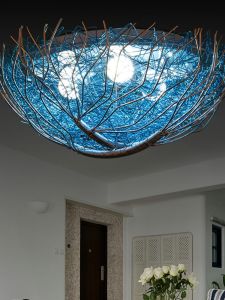 Creative Nest Style Childrens Room Bedroom Ceiling Light Romantic Mediterranean Style Artistic Lighting Decorative Lamp