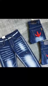 quần jean nam dài DSQ xanh rách vẩy sơn thêu đẹp mẫu mới ống bó nhẹ tôn dáng chất co giãn tốt chuẩn hàng VNXK