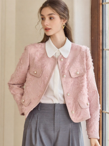 Roey s house | Chic Pink Tasseled Blazer