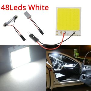 1/2/10PCS Cob 16 24 36 48SMD White Reading Lamp Led T10 Car Parking Bulb Auto Interior Panel Light Festoon License Plate Light
