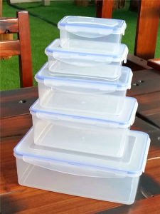 กล่องเก็บอาหารพลาสติกขนาดเล็ก ฝาปิด สำหรับแช่แข็ง ใส่ในตู้เย็น กล่องใส ทรงสี่เหลี่ยม ทนทานต่อความร้อน