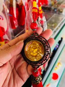 Khánh treo xe Phật Di Lặc mang lại May Mắn Hạnh Phúc Bình An cho gia chủ.