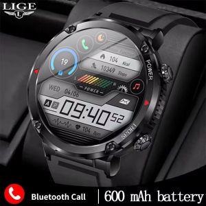 LIGE Original Smart Watch Men 1.6 Inch Full Touch Bracelet Fitness Tracker Sports Watches Bluetooth Call Smart Clock Waterproof Men Smartwatch+Box