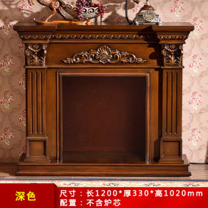 Dixuan Mingdian European Style Fireplace Mantel Curio Cabinet American Pastoral Solid Wood Fireplace Heating Stove Core 1.2/1.5/2 M