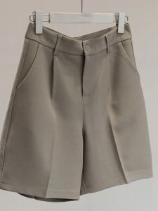 High-Waist Casual Suit Shorts for Plus Size Women Summer Korean Style Loose Fitting Slimming Five-Piece Pants