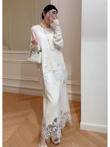 SHANGSHA | Charming Elegant Semi-luxurious High-class Knitted Dress Set