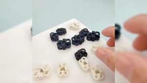 [Buy 5 Take 5]Spring Cord Lock End Stopper Fastener Slider Toggles Clip 30pcs Double Hole Spring Plastic Lock End Toggle Clip for Shock Cord Drawstring Elastic Cord Shoelace Locks Parachute Buckle