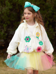 PPTOWN | Girls Spring Lightweight Loose Fit Zipper Jacket