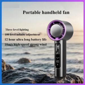 Xiaomi ใหม่พัดลมเดสก์ท็อปแบบชาร์จไฟได้จอ LED USB 5000Mah พัดลมแบบมือถือความเร็ว100มินิเทอร์โบพัดลมพร้อมไฟ LED เหมาะสำหรับท่องเที่ยวกลางแจ้งและตั้งแคมป์