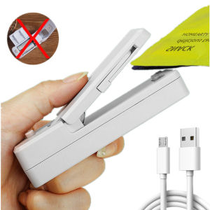Máy Hàn Miệng Túi Mini Có Thể Sạc Lại Với Dao Cắt Máy Hàn Nhiệt USB Dùng Cho Bảo Quản Thực Phẩm Bằng Nhựa Dụng Cụ Nhà Bếp Di Động Thân Thiện Với Môi Trường