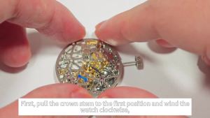 33 Jewels Skeleton Watch Movement for 5500ASuper Slim MicroRotor Automatic Movement three-pin Single-date Watch accessory
