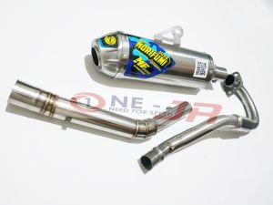 norifumi rocket 4 nf knalpot racing klx crf 150 l / dtracker wr 155 suara ngebas padet murah