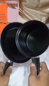 Teflon Satu Set Panci Panci Set Frypan Anti Lengket Teflon Panci Susu Teflon 2in1 Panci Wajan Gagang Serbaguna